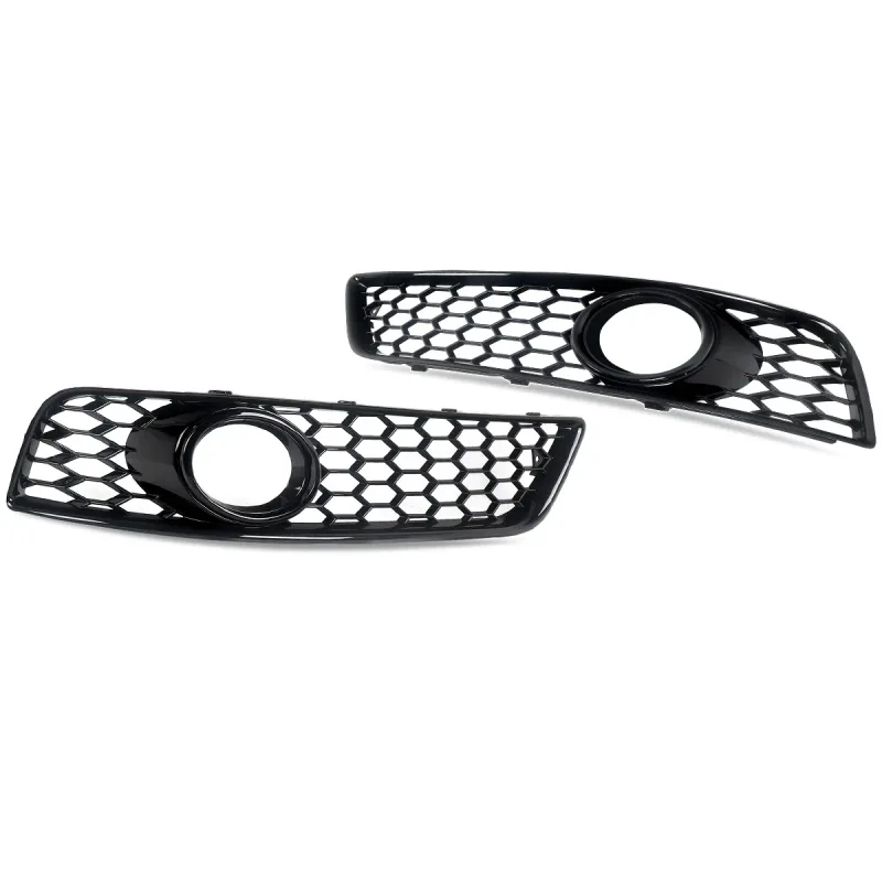 MAGICKIT For Audi A3 8P 2009-2012 (With the fog light hole) Front Fog Light Grille Gloss Black Honeycomb Style Accessori image 6