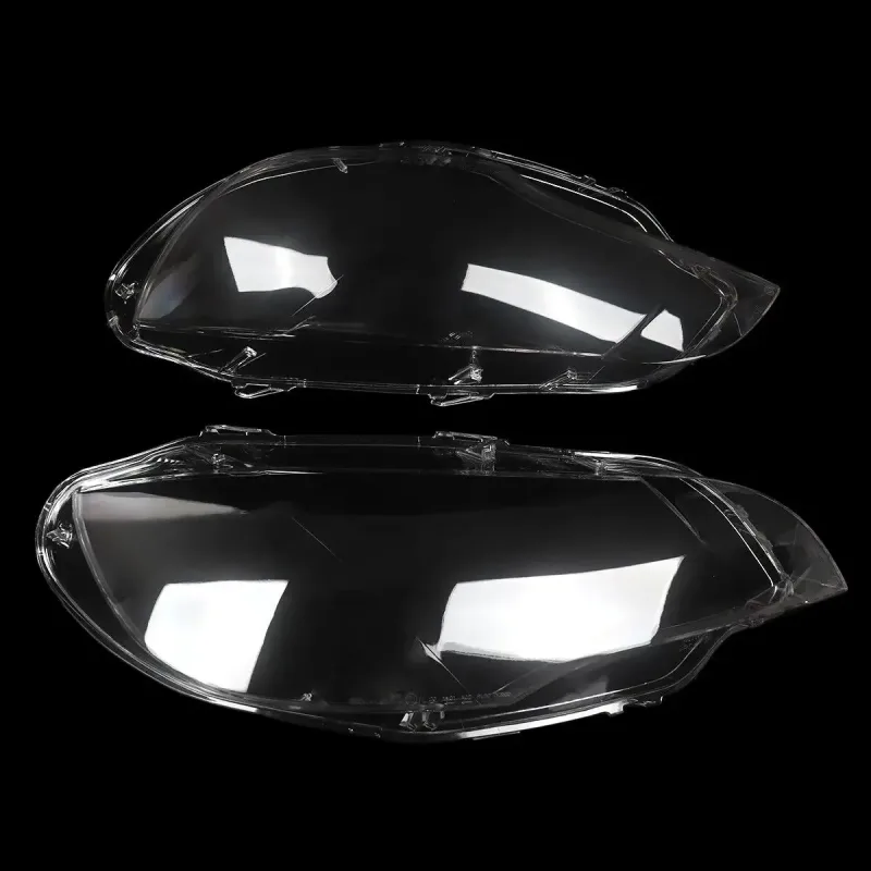 Pair Car Front Headlight Lens For 2008-14 BMW E71 X6 Headlamp Covers 63117288996 image 3