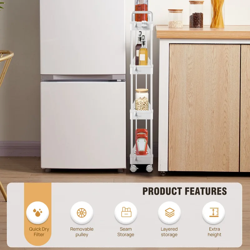 DayPlus 4-Tier Mobile Storage Cart image 2