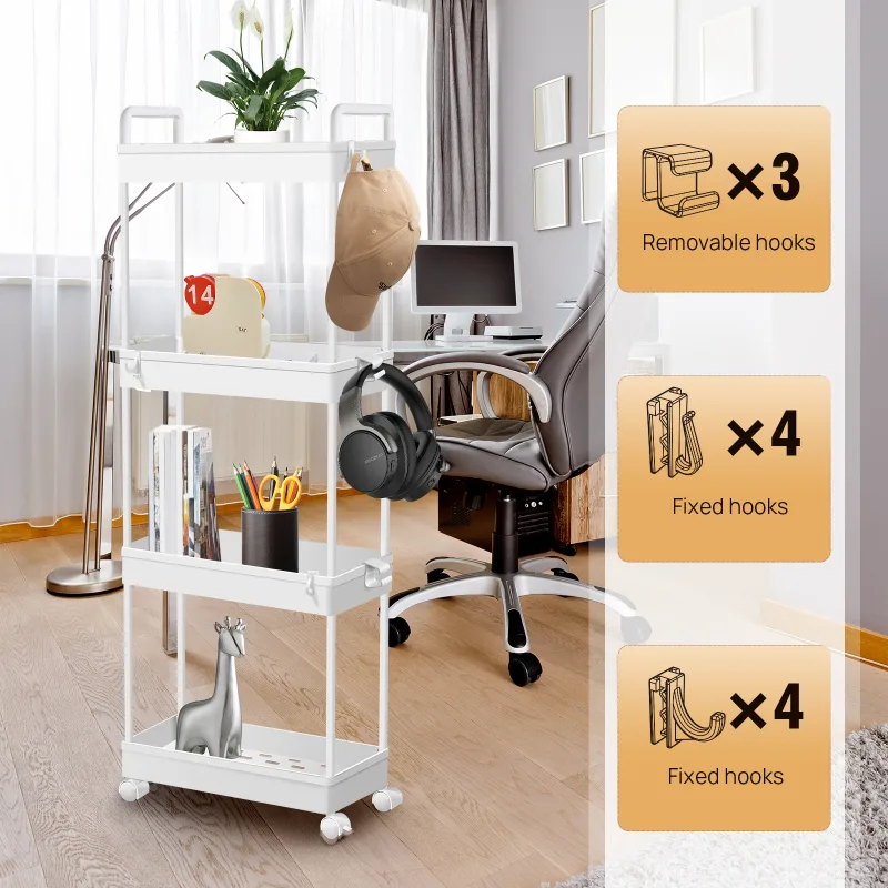 DayPlus 4-Tier Mobile Storage Cart image 3