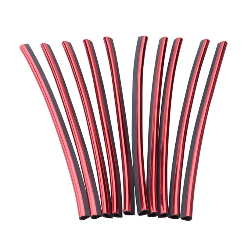 20PCS Red Chrome Car Air Conditioner Outlet Vent Decorative Strip Accessories image 6