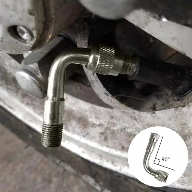 2x 90° Valve Stem Extensions for Motorcycles and Cars image 2