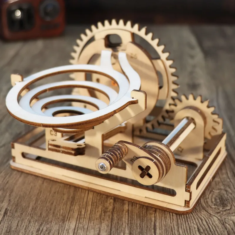 Spiral Marble Run 3D Wooden Puzzles for Adults and Teens DIY Model Building Kits with Mechanical Puzzles image 1