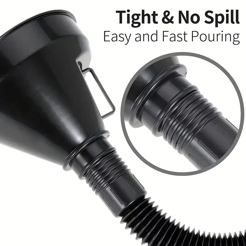 1 Pc Multi Functional Flexible Automotive Fuel Funnel: Spill-Proof Refueling & Oil Changing Tool with Wide Mouth & Handl image 3