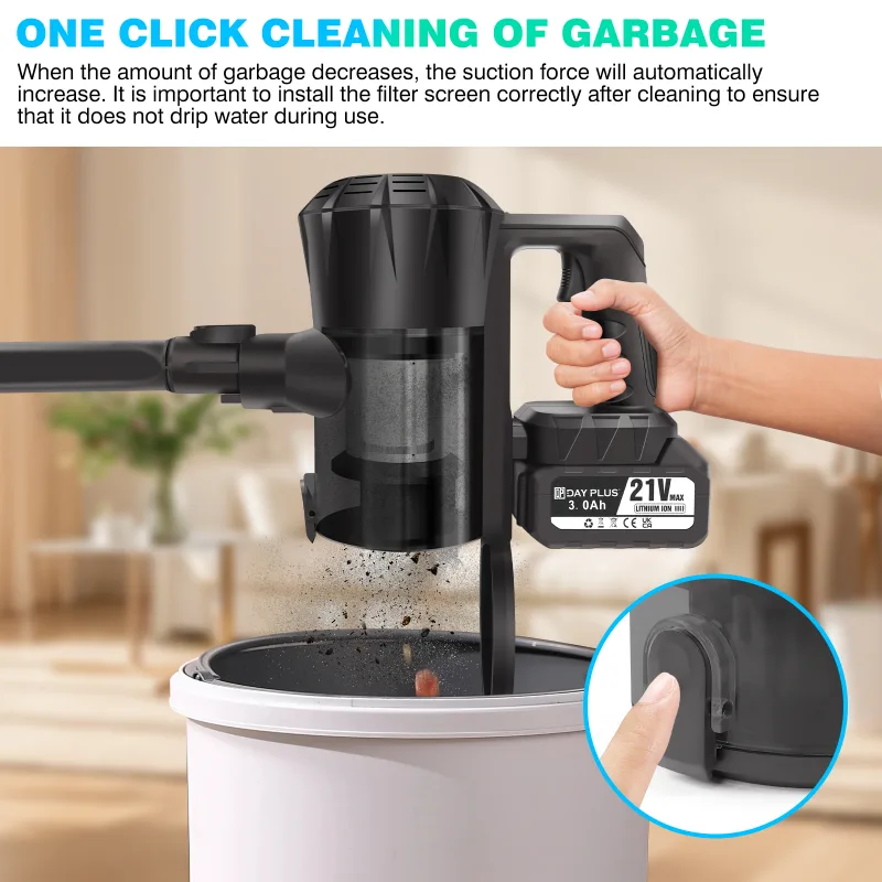DayPlus 21V Cordless Vacuum Cleaner with Brushless Motor image 3