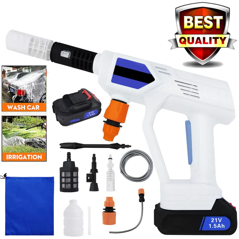 DayPlus 21V Auto Car Washer Cordless Spray Gun High Pressure Cleaner Water Gun Car Tool Pressure Cleaning Machine with 2 image 1