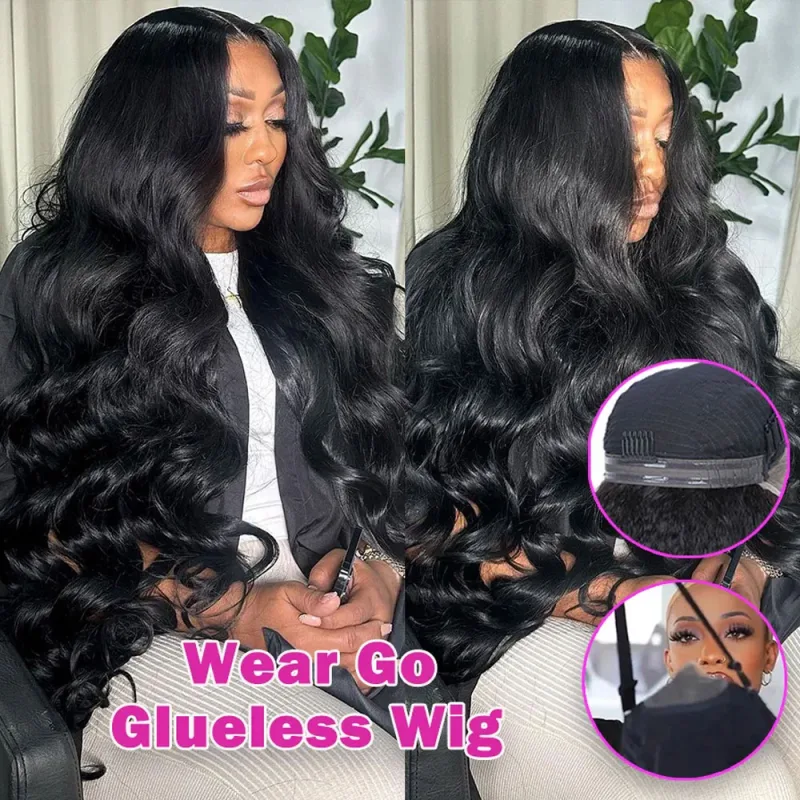 MYLOCKME Body Wave Wig 26+ Inch Brazilian Remy image 3
