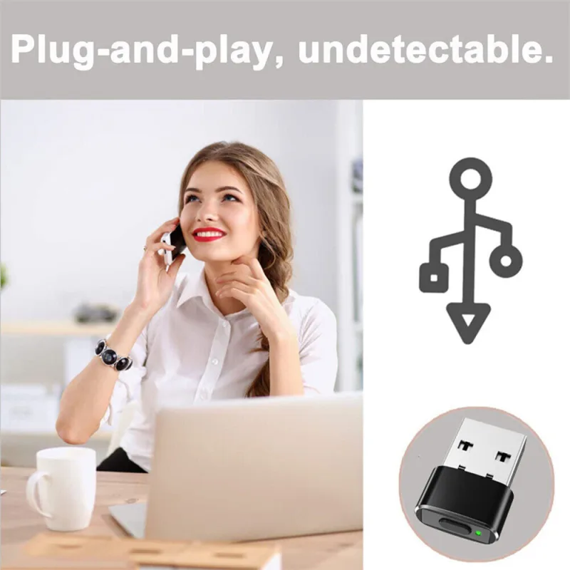 2X Automatic Mouse Jiggler Undetectable USB Automatic Move Cursor for Computer image 4