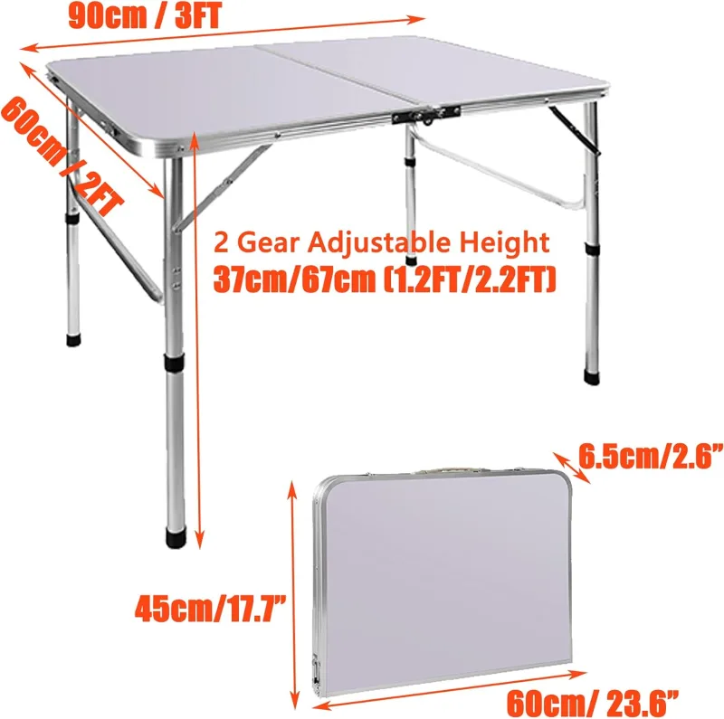 EFAN Aluminum Folding Table 90x60cm image 2