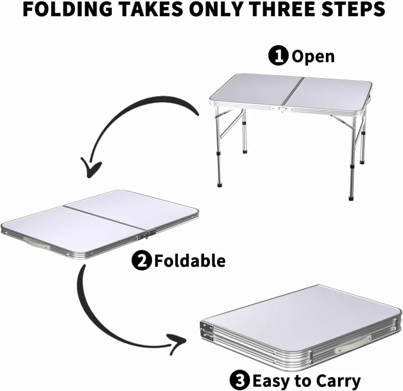 EFAN Aluminum Folding Table 90x60cm image 4