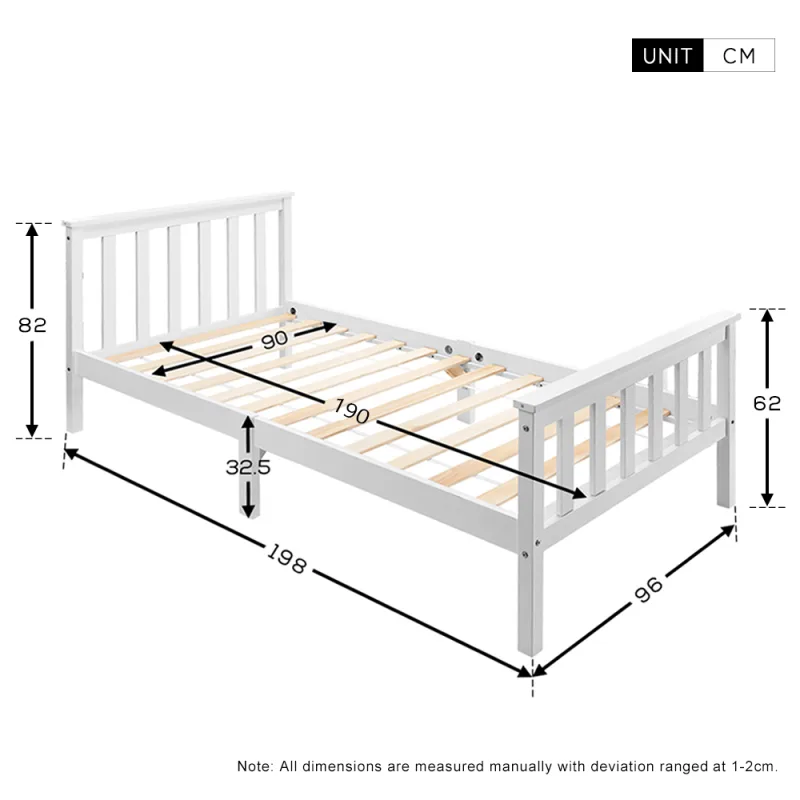 Solid Pine 3ft Bed Frame 90x190cm image 2