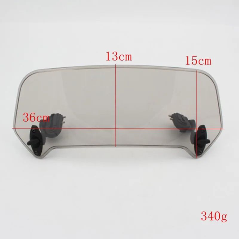 Motor Adjustable Windshield Screen Extension Spoiler Wind Deflector - Clear image 6