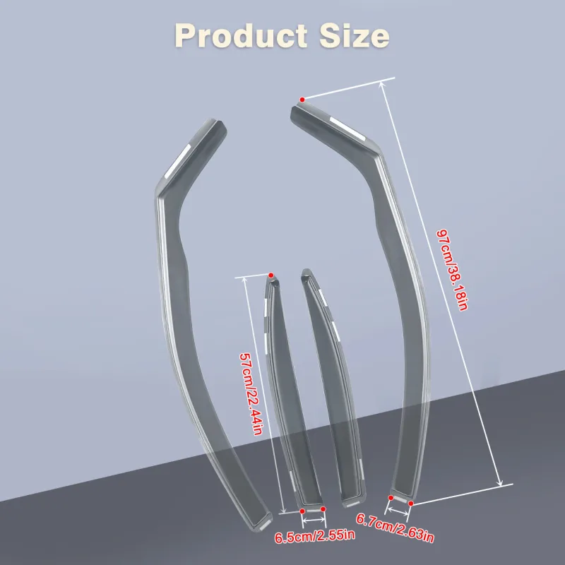 For Mercedes Benz C Class W204 4 Doors Saloon 2007-2014 Wind Deflectors Tinted image 3