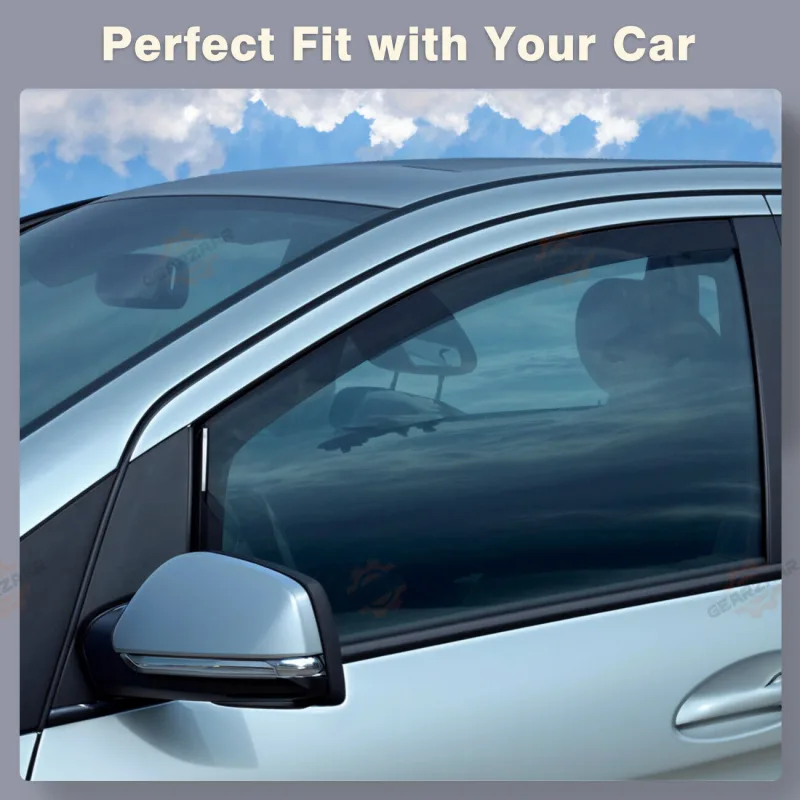 For Mercedes Benz C Class W204 4 Doors Saloon 2007-2014 Wind Deflectors Tinted image 5