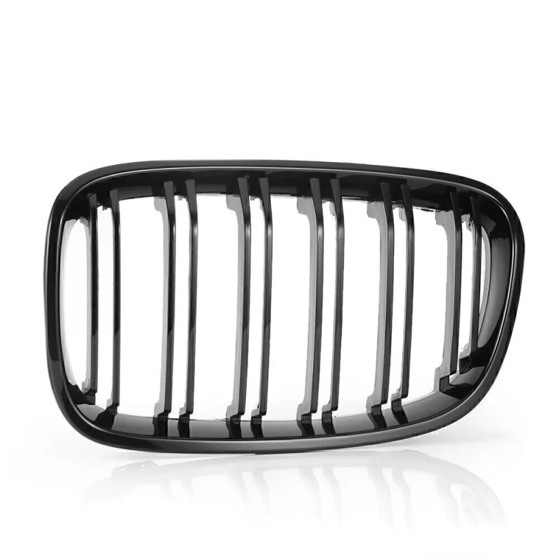 Front Kidney Grill Grille Double Slat Gloss Black For BMW F20 F21 2011-2014 image 3