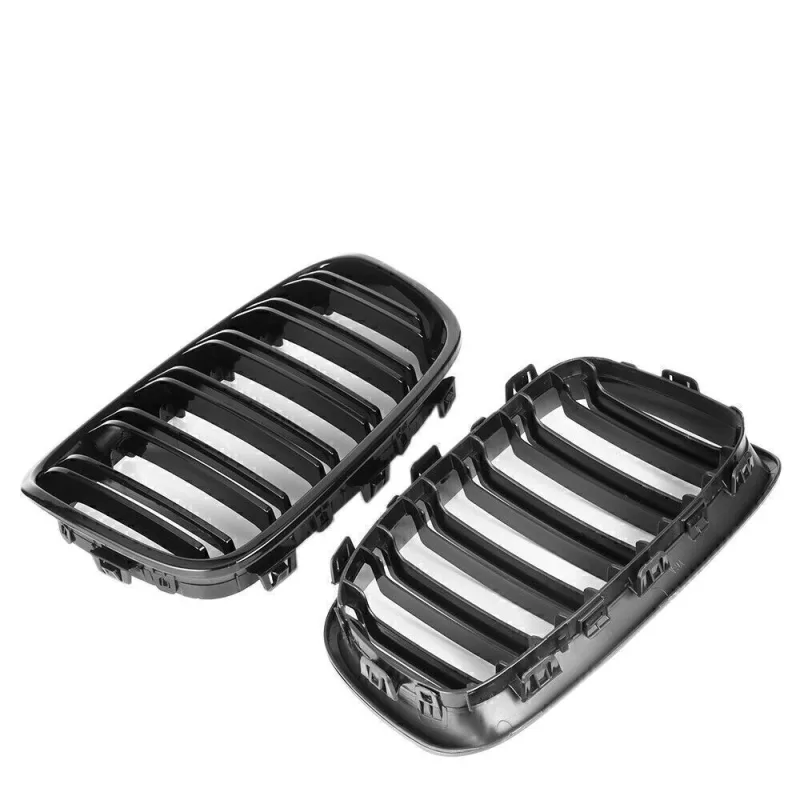 Front Kidney Grill Grille Double Slat Gloss Black For BMW F20 F21 2011-2014 image 4