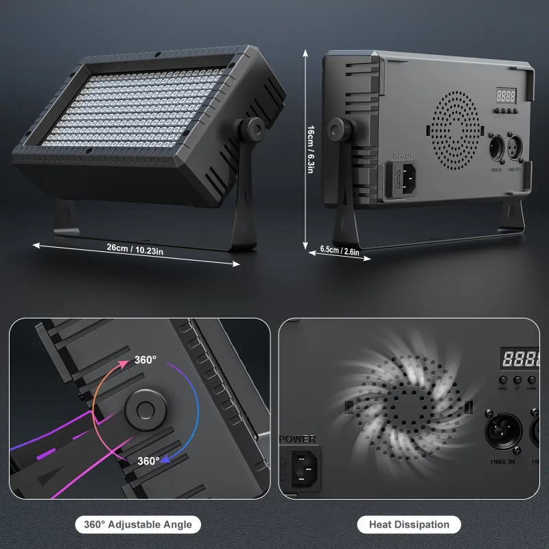 60W Mini LED Strobe RGBW 4in1 Wallwasher Light By DMX512 Auto Sound Remote Master/Slave For Wedding Xmas Birthday Club D image 6