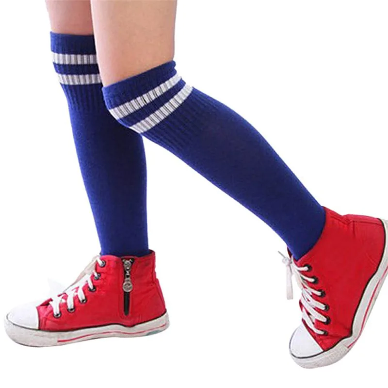2x Sport Breathable Long High Knee Football Socks Footy Soccer Baseball Hockey image 2
