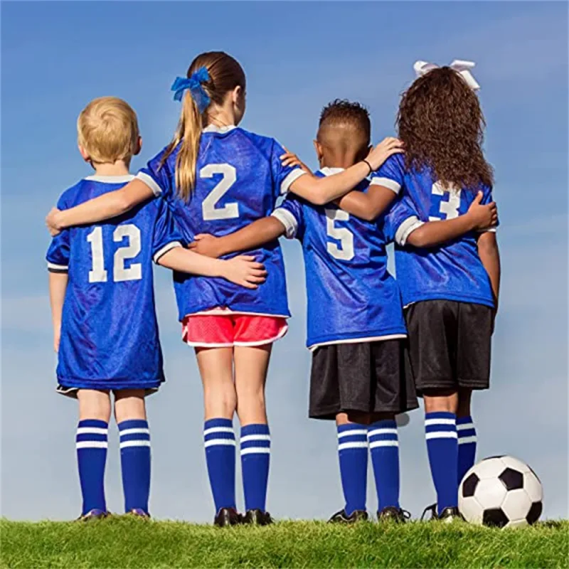 2x Sport Breathable Long High Knee Football Socks Footy Soccer Baseball Hockey image 4