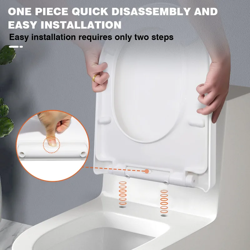 DayPlus Toilet Seat, Soft Close Toilet Seats White with Quick Release, Sturdy Duroplastic Anti-Bacterial Toilet Lid WC S image 6