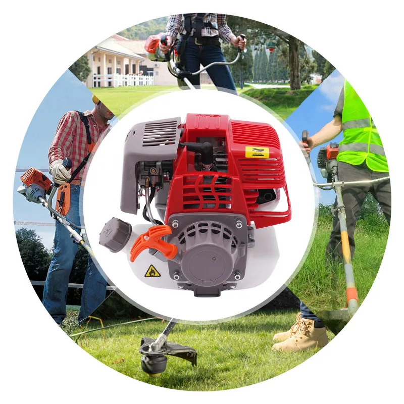4-Stroke Gasoline Engine, Red, Single Cylinder image 1