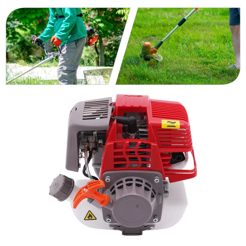 4-Stroke Gasoline Engine, Red, Single Cylinder image 3
