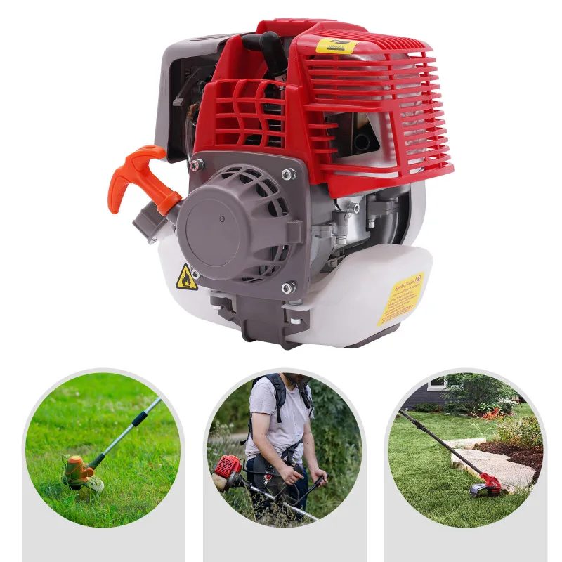 4-Stroke Gasoline Engine, Red, Single Cylinder image 4