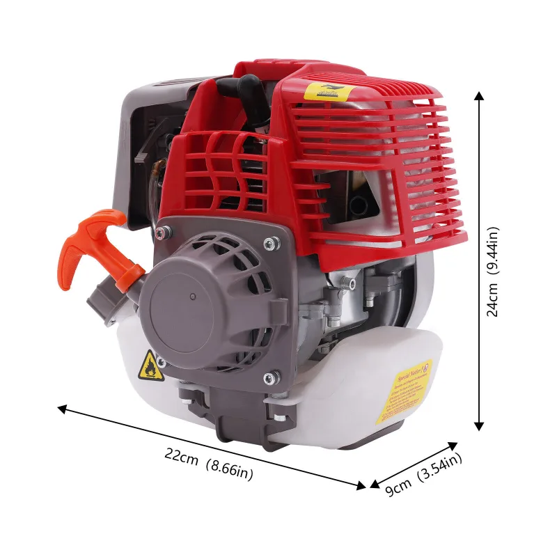 4-Stroke Gasoline Engine, Red, Single Cylinder image 6