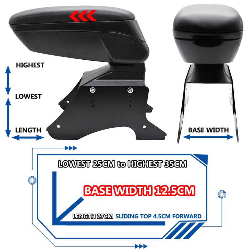 XUKEY Universal Car Armrest Box image 4