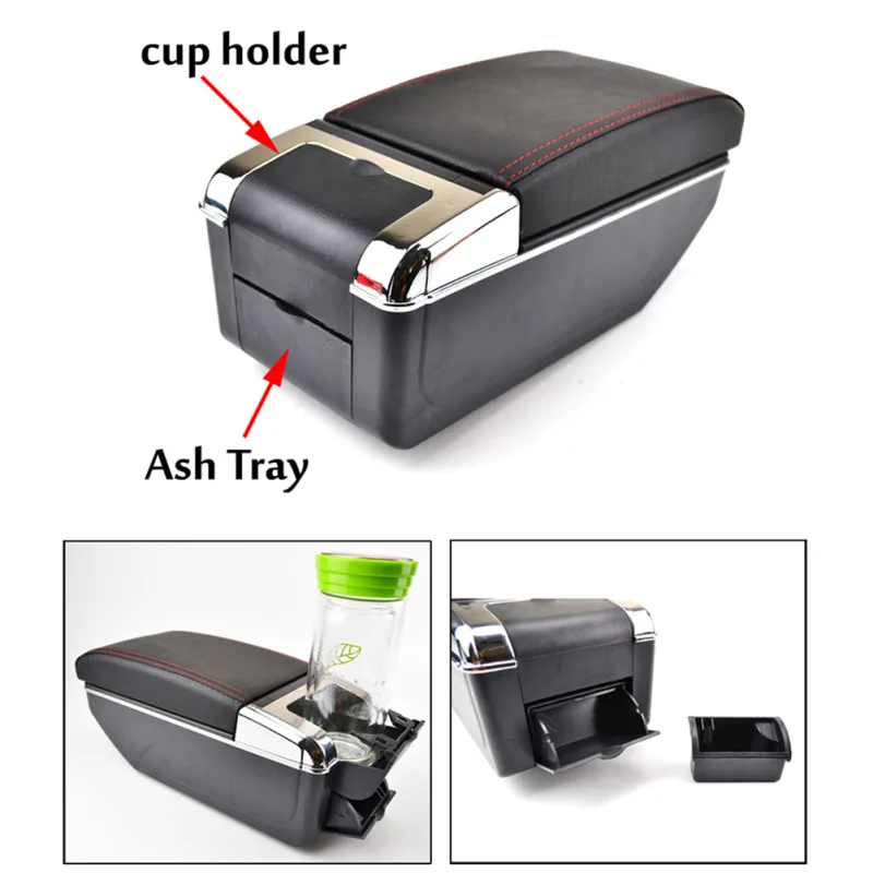 Car Styling Soft Top Armrest For Vauxhall Astra 2004-2010 Dual Layer Opel Astra image 2
