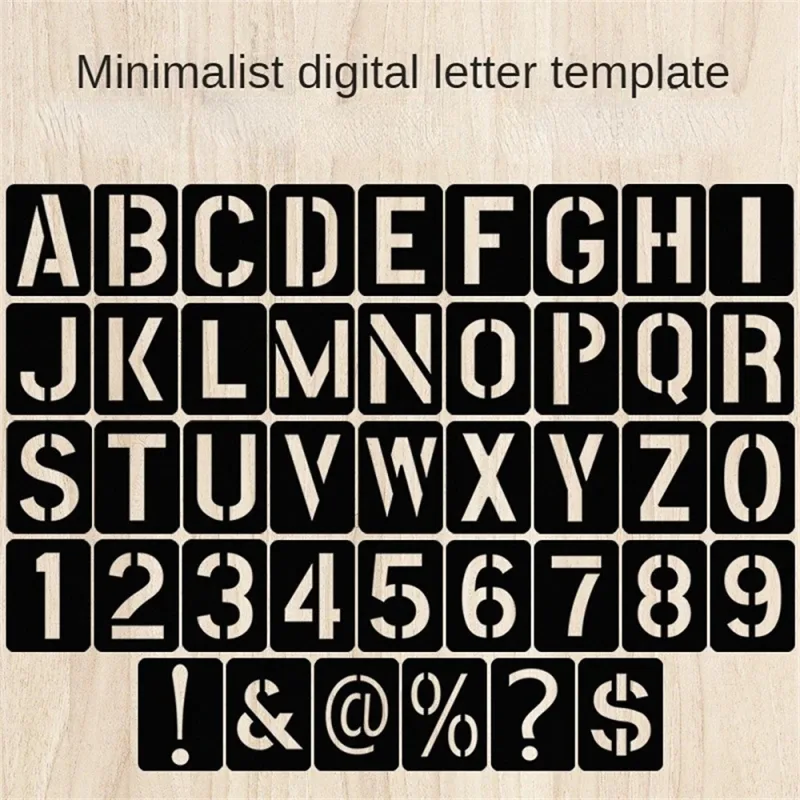 42pcs Letter Alphabet Stencils Reusable Number Plastic Templates for Paint DIY image 3