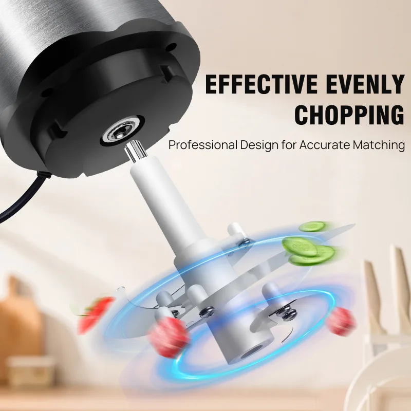 300W Electric Meat Grinder Mincer with 2 L Glass Container, 2 Speed, 4 Durable Blades, Easy to Use and Clean image 2