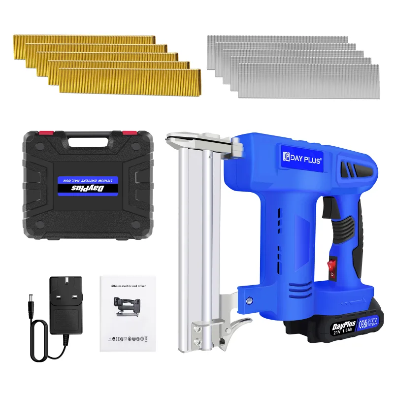 100W Cordless Staple Gun and Brad Nailer with 1 x 1.5AH Battery and Charger, High Speed: 80pcs/MIN, 500 Nails, 500 Stapl image 1