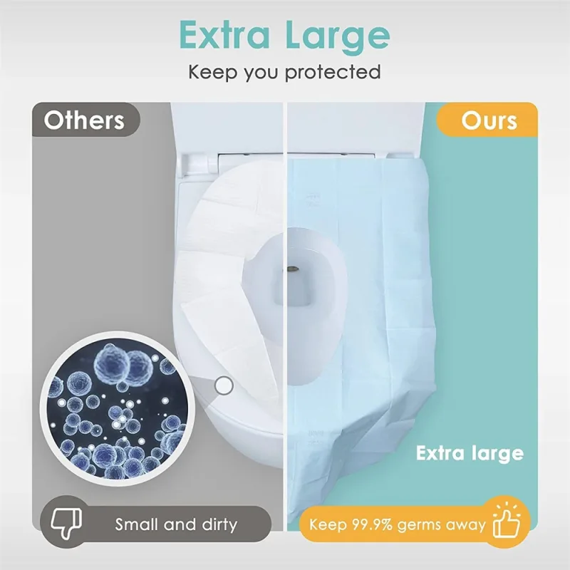 20Pcs Toilet Seat Covers Paper Travel Biodegradable Disposable Sanitary image 2