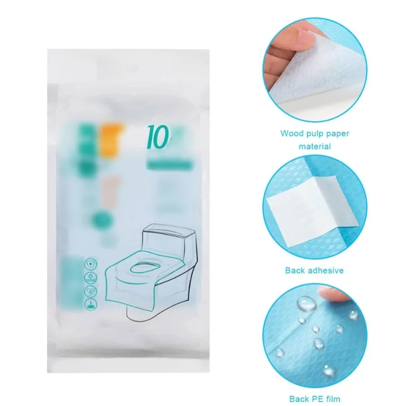 20Pcs Toilet Seat Covers Paper Travel Biodegradable Disposable Sanitary image 4