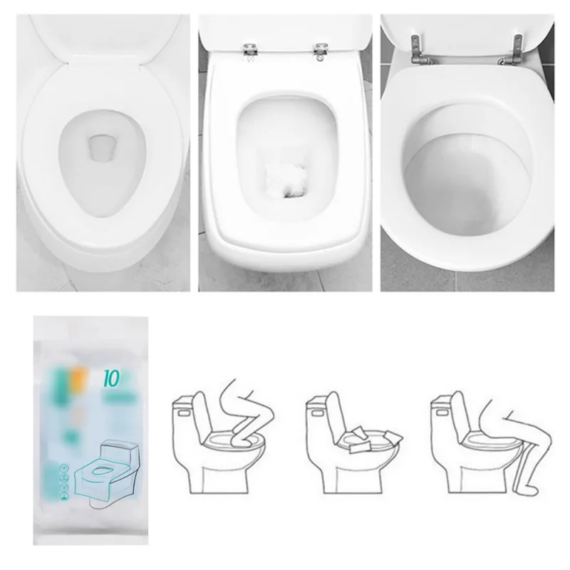 20Pcs Toilet Seat Covers Paper Travel Biodegradable Disposable Sanitary image 6