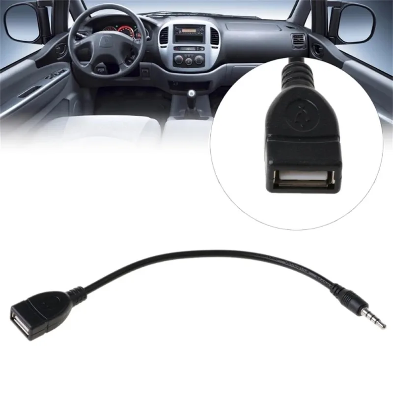 1x Male Cable Plug AUX Jack 3.5mm Audio to USB 2.0 Female Converter Cord Car Player image 6