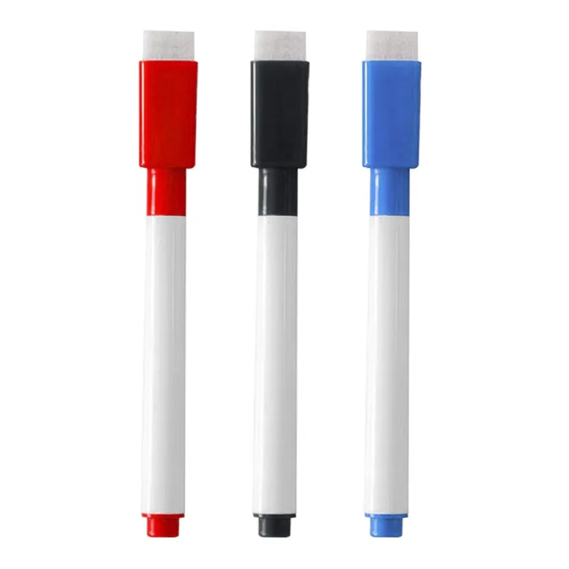 4x Whiteboard Marker Pens With Dry Wipe Erase Pen Eraser Lid au stock image 5