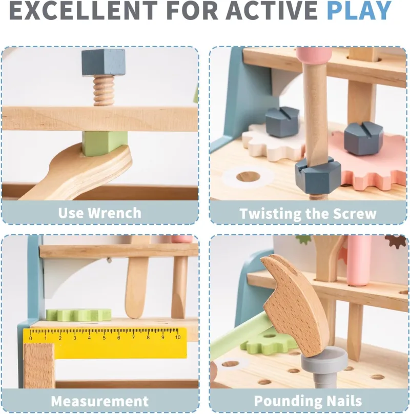 Robotime Wooden Workbench Toy image 2
