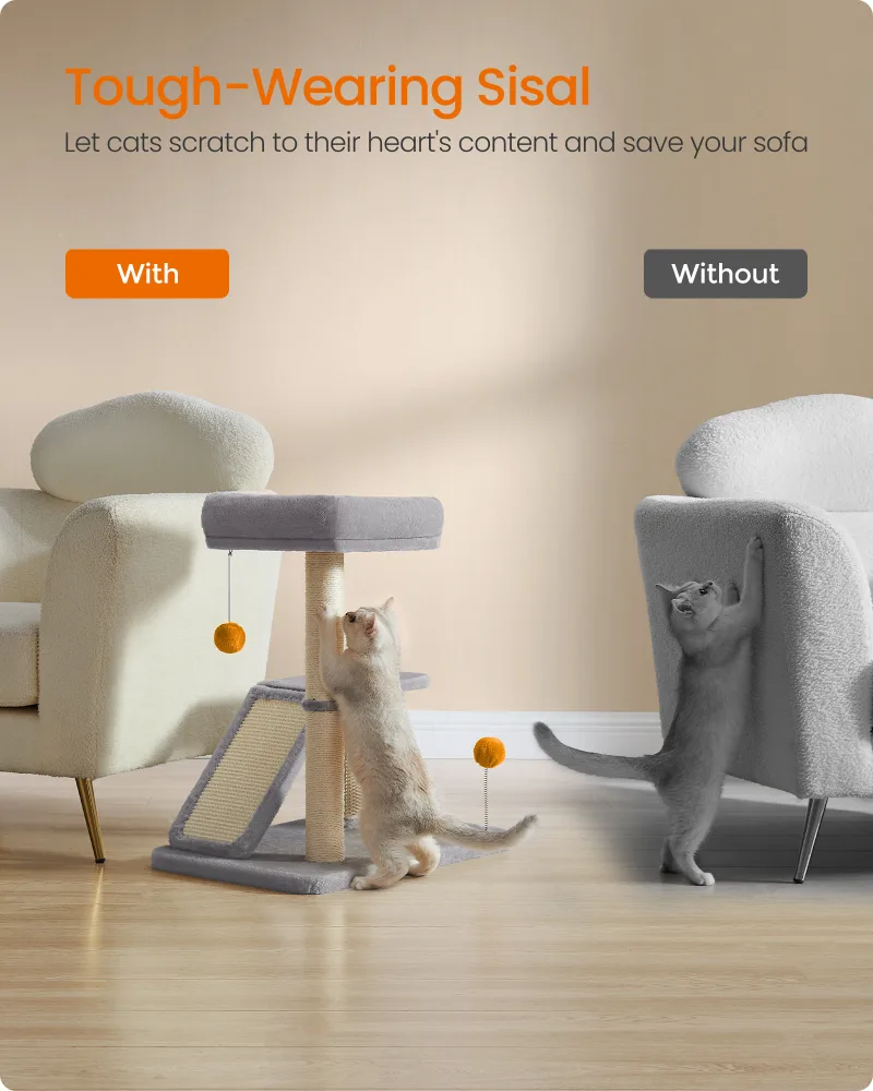 Feandrea Cat Scratcher with Bed and Ramp image 5