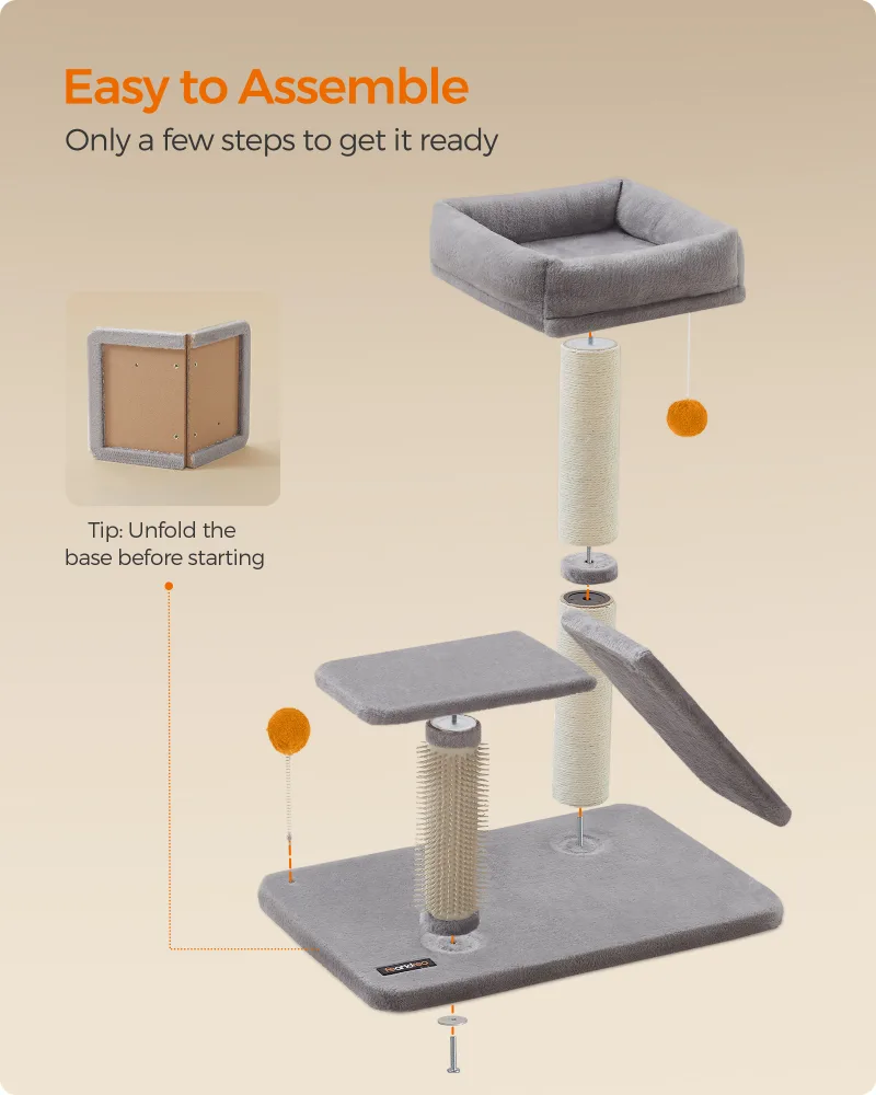 Feandrea Cat Scratcher with Bed and Ramp image 6