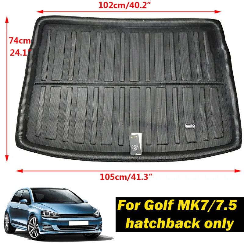 Boot Liner Cargo Trunk Mat Floor Tray Carpet For VW GOLF MK7 Hatchback 2012-2019 image 2