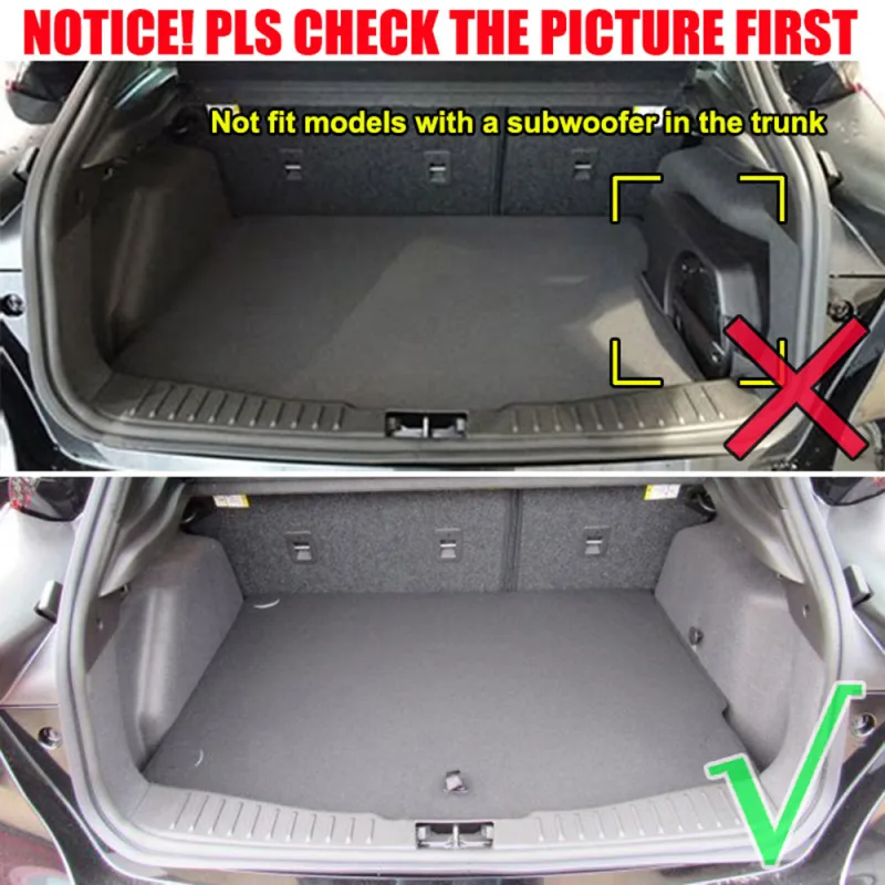 Rear Trunk Cargo Liner For Ford Focus 2012-2018 Hatch Boot Mat Floor Tray Carpet image 2