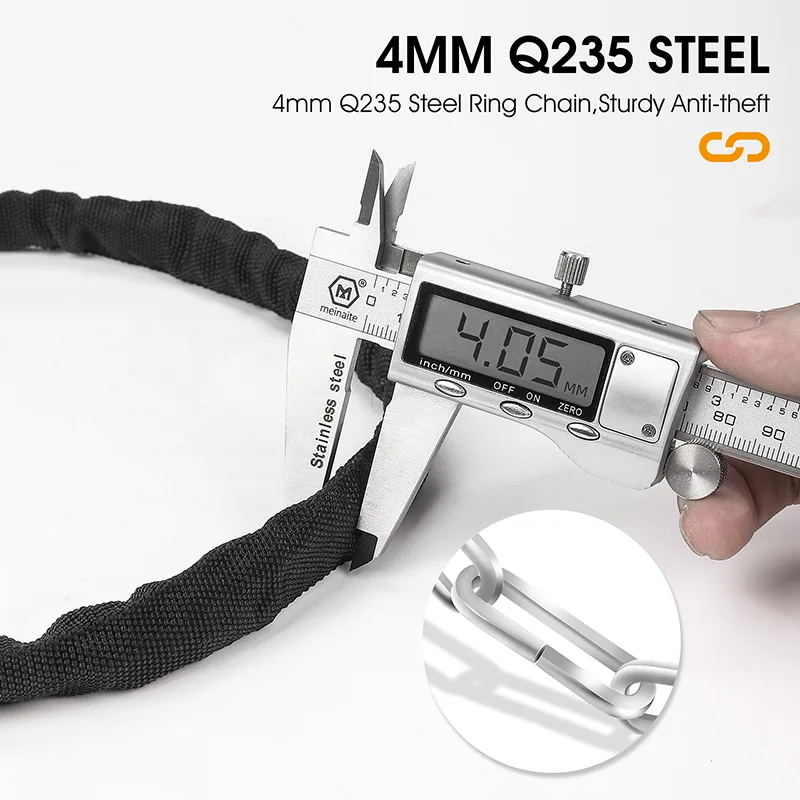 West Biking 85cm Steel Bicycle Chain Lock image 3