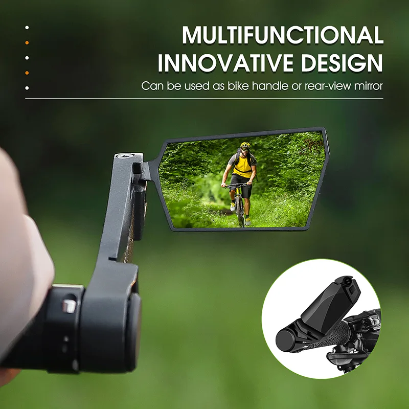 West Biking Rear View Mirror Foldable Alloy Bar End image 2