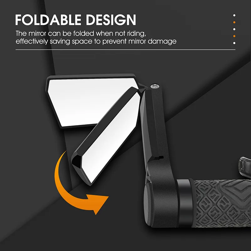 West Biking Rear View Mirror Foldable Alloy Bar End image 3