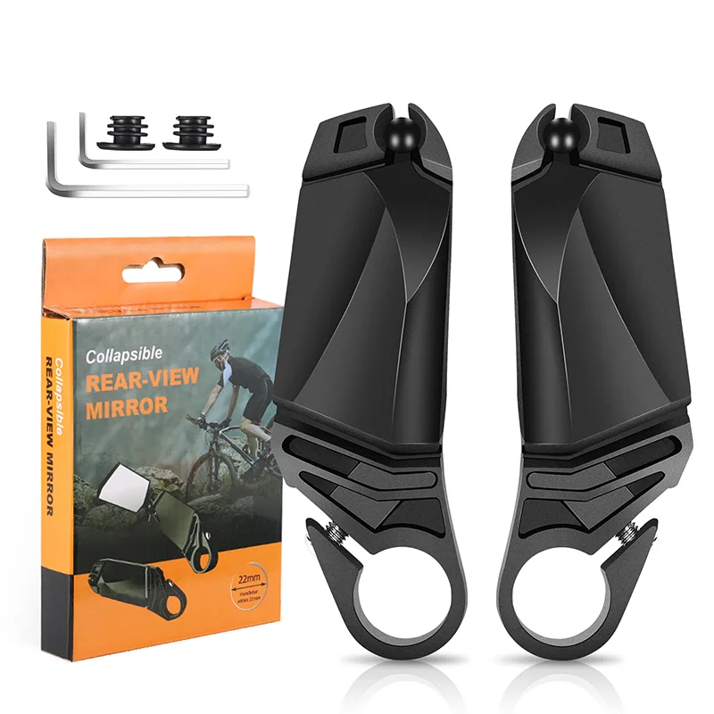 West Biking Rear View Mirror Foldable Alloy Bar End image 5