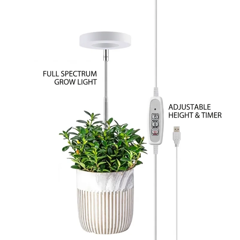 Full Spectrum Indoor Solar LED Growth Light 4 Gear Dimming Fleshy Flower Floor Telescopic Fill Light for Plants image 1