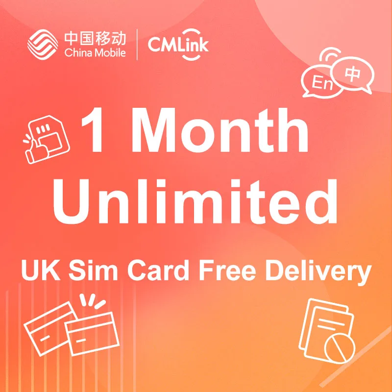 CMLink UK Sim Card Unlimited Date Shared 20GB Roaming Unlimited Local Calls&Texts Monthly Plan for￡24 image 1