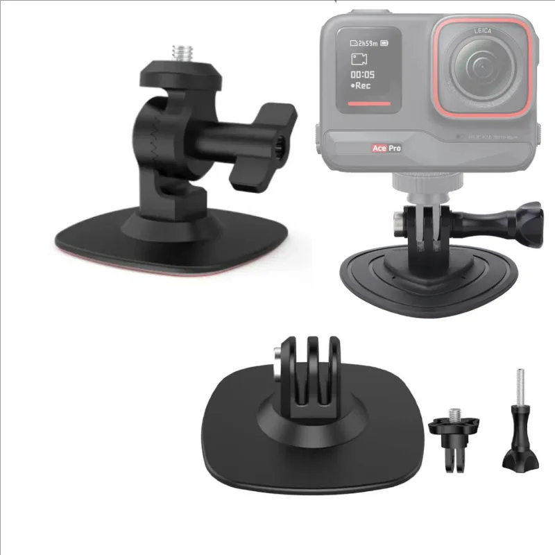 Flexible Adhesive Mount Motorcycle Helmet Base for Insta360 X4 X3 Ace Pro DJI osmo Action 5PRO Gopro 13 12 Pocket 3 Phon image 1
